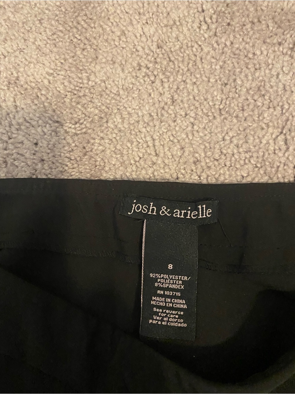 Classic Black Pants with Clean Seam Detailing. Silver grommets around bottom. - Picture 3 of 5
